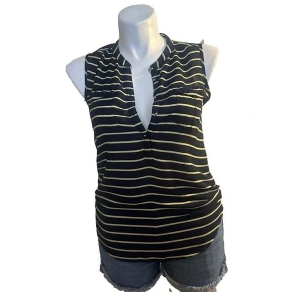 Daniel Rainn Blue & Green Stripe Tank Top